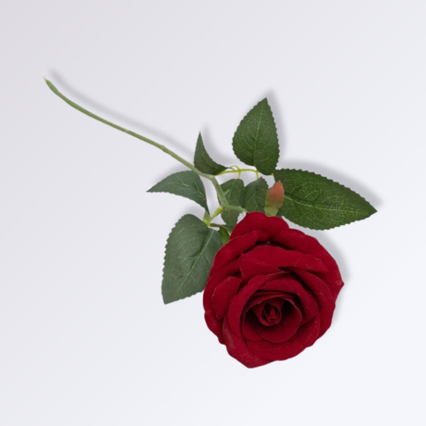 Rose Artificielle avec Tige | 50cm Rouge / 1 unité