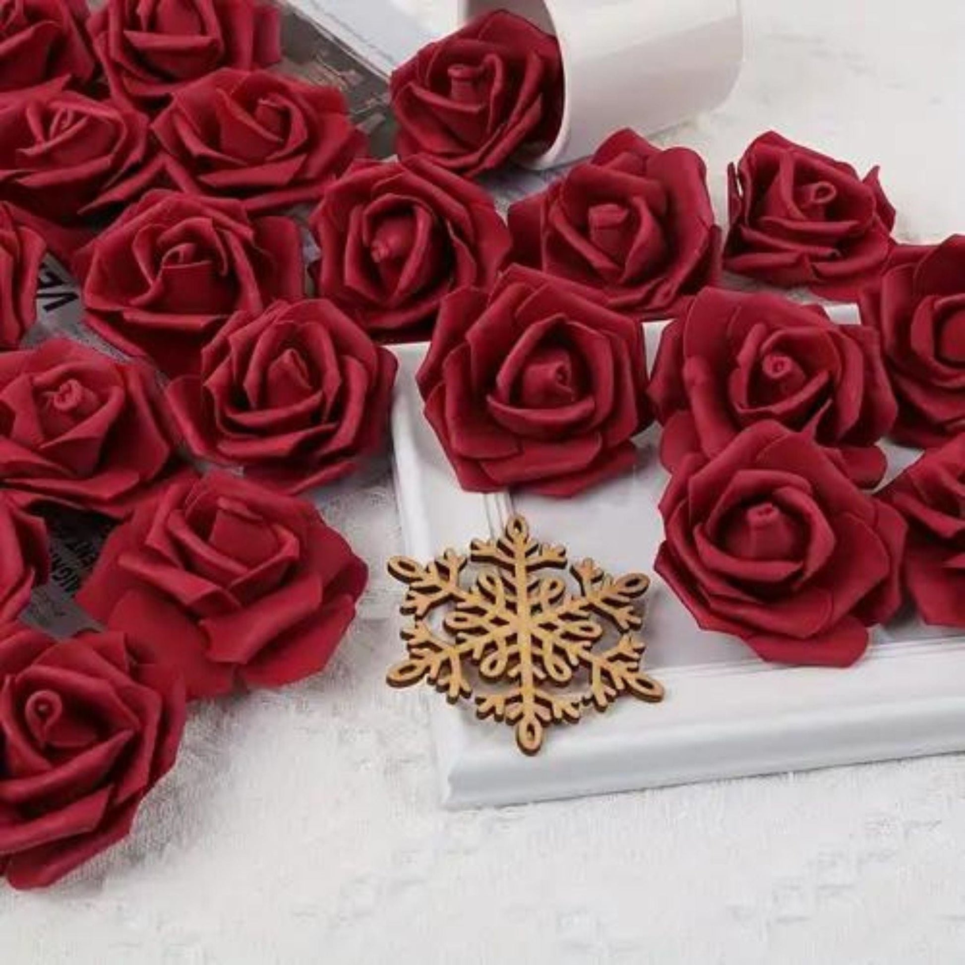 Têtes de Fleur de Rose Artificielle