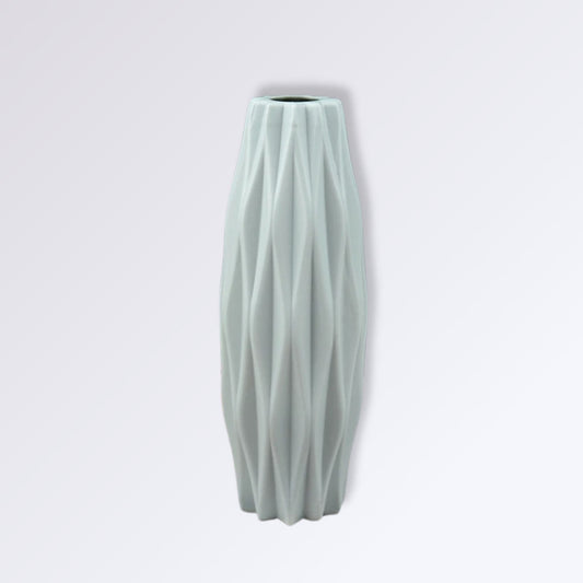 Vase à Fleurs Imitation Céramique Couleur Gris 