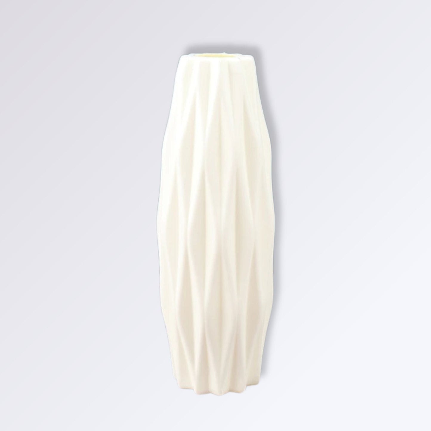 Vase à Fleurs Imitation Céramique Couleur Blanc