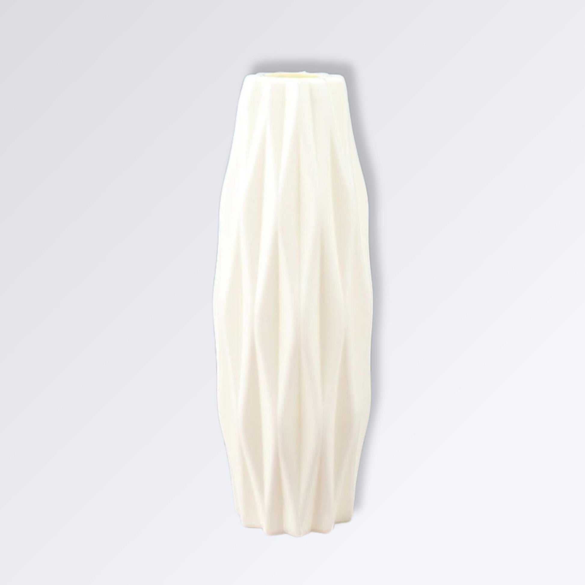 Vase à Fleurs Imitation Céramique Couleur Blanc