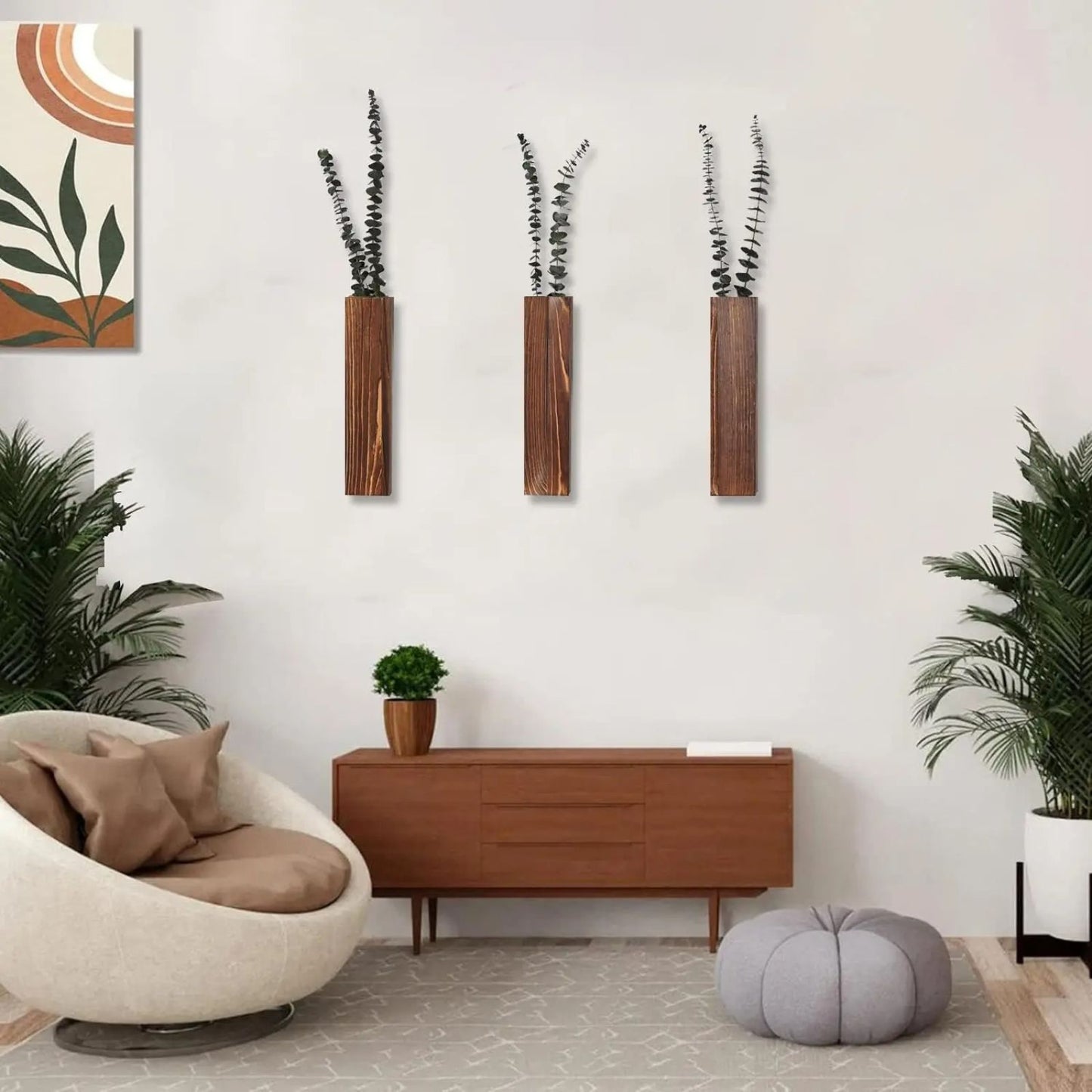 Vase Mural en Bois