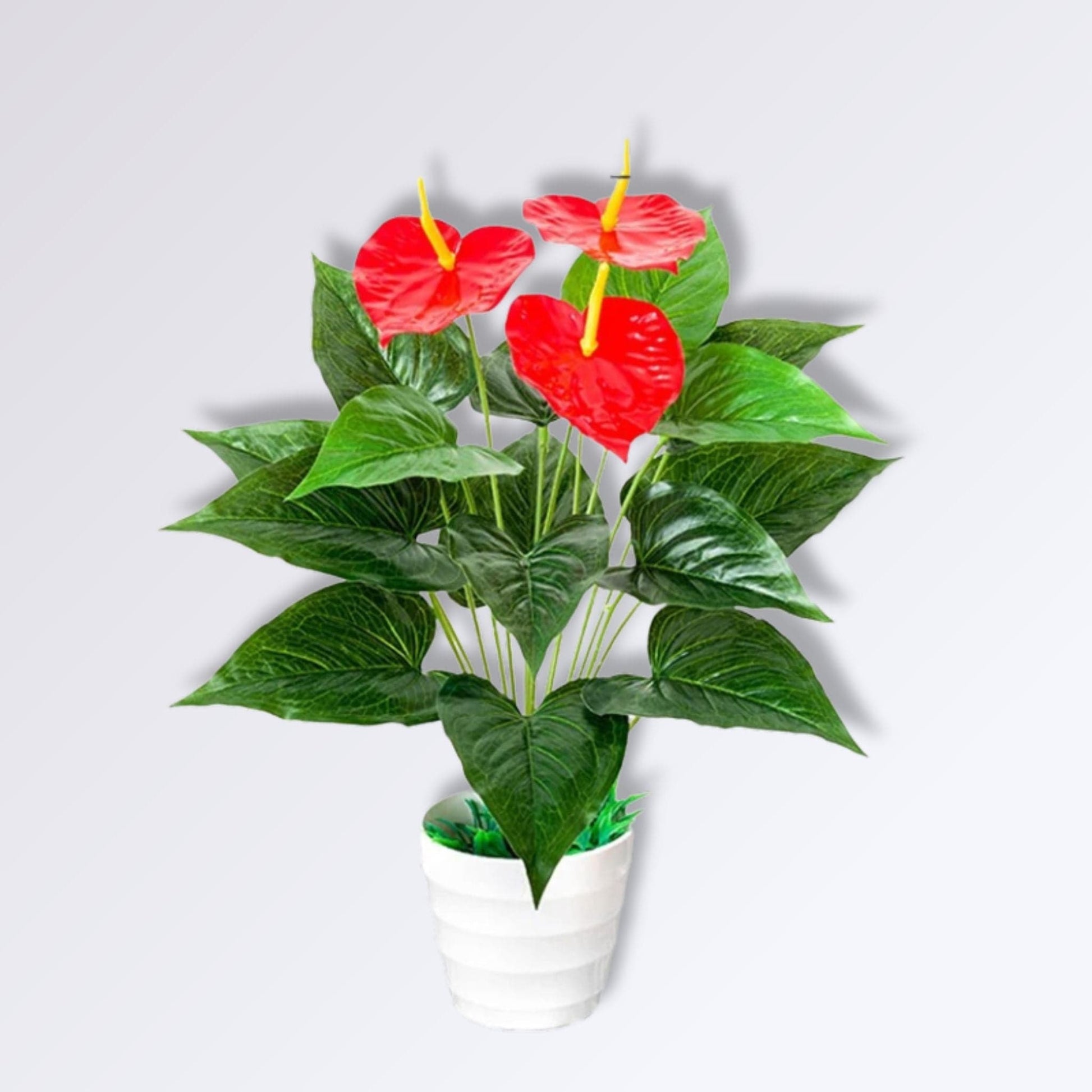 Anthurium Artificielle Rouge 3 têtes