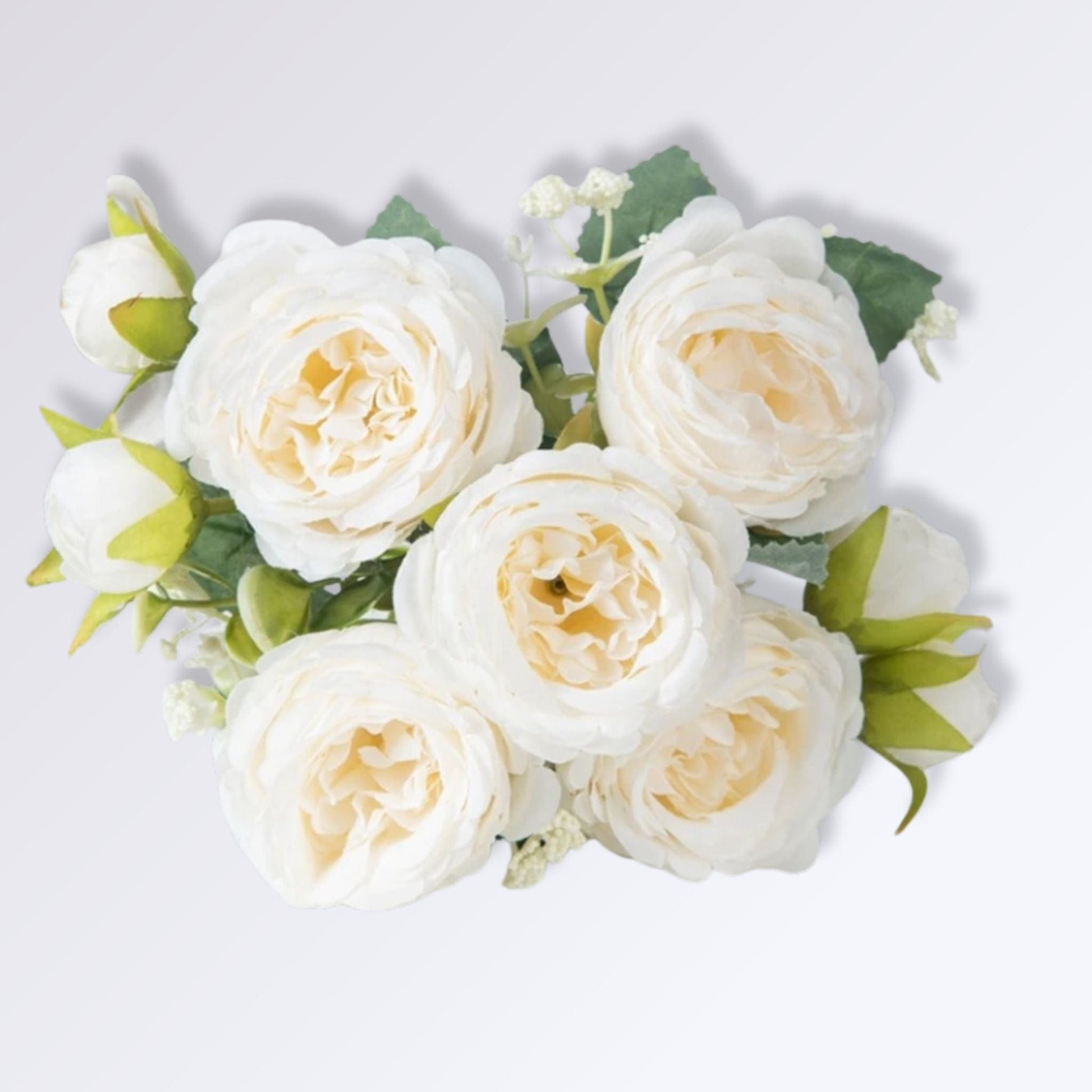 Bouquet De Fleurs Artificielles Haut De Gamme Blanc