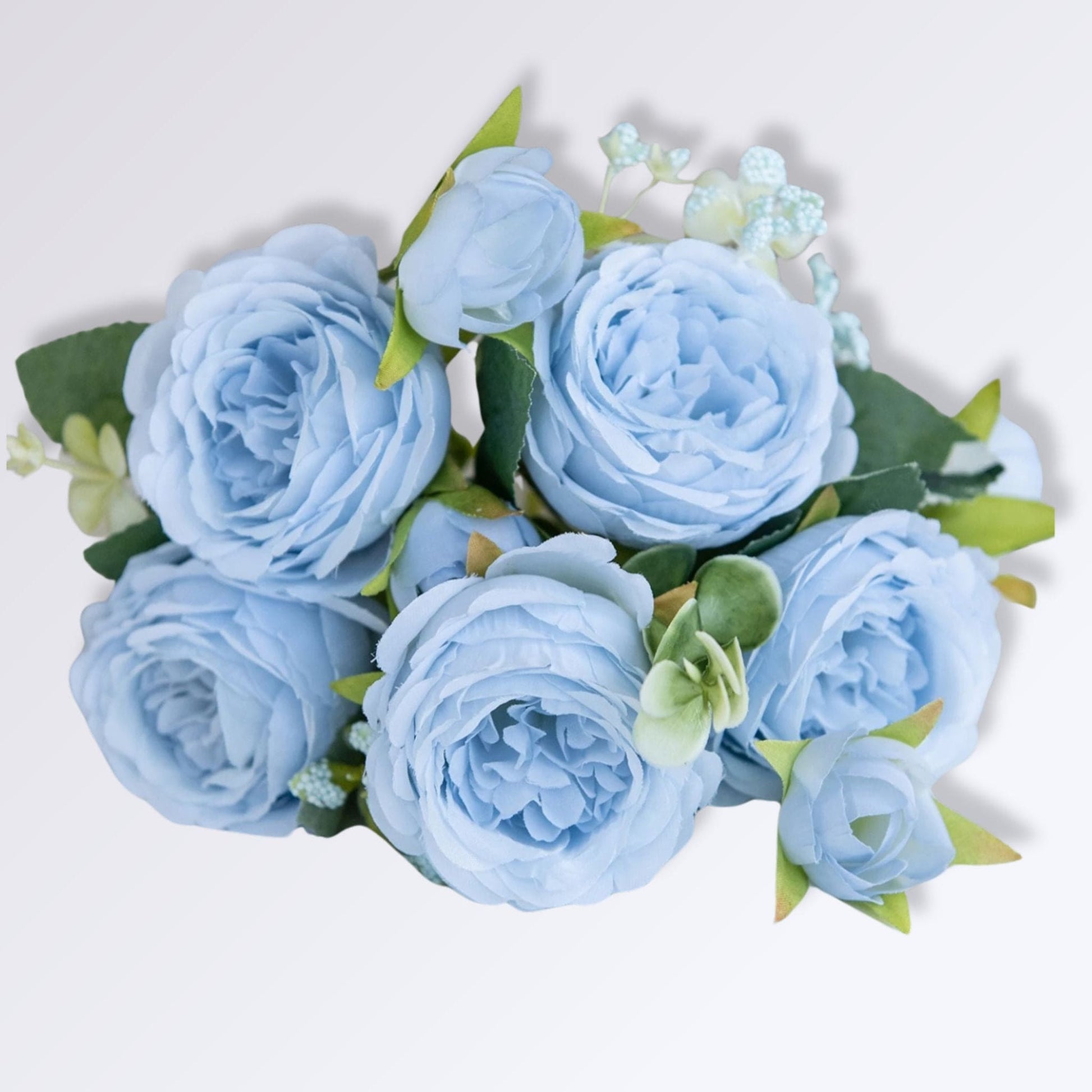 Bouquet De Fleurs Artificielles Haut De Gamme Bleu