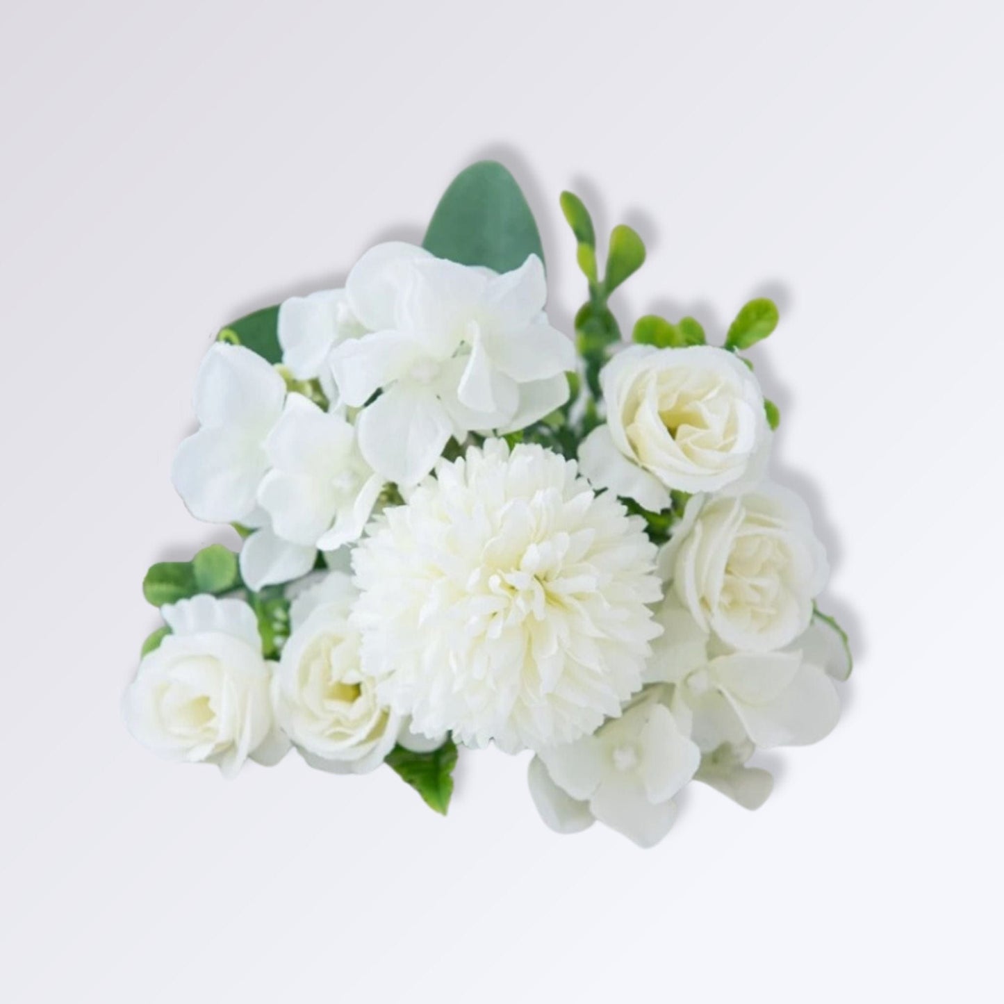 Bouquet de Fleurs Artificielles Pour Cimetière Blanc