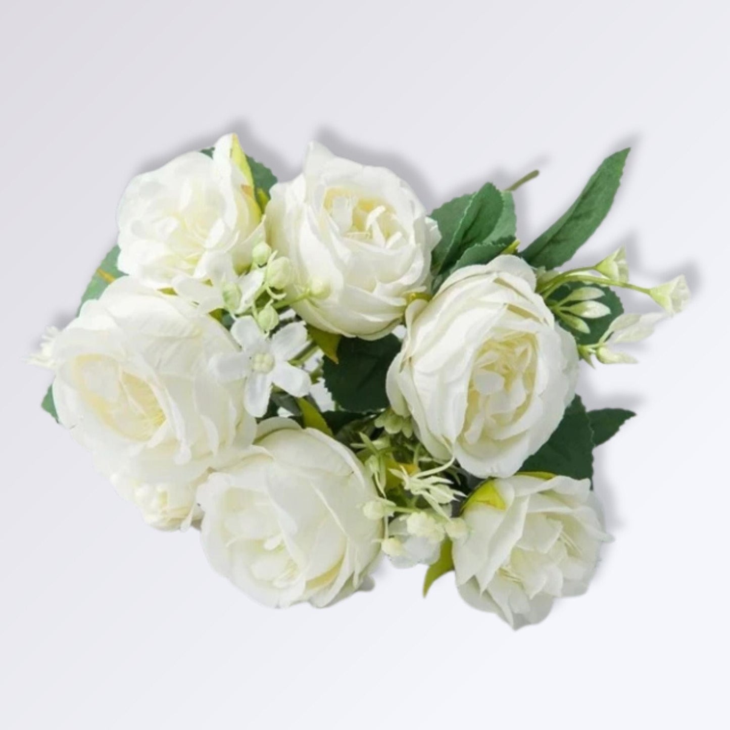 Bouquet de Fleurs Artificielles pour Mariage | Perles Vertes Blanc