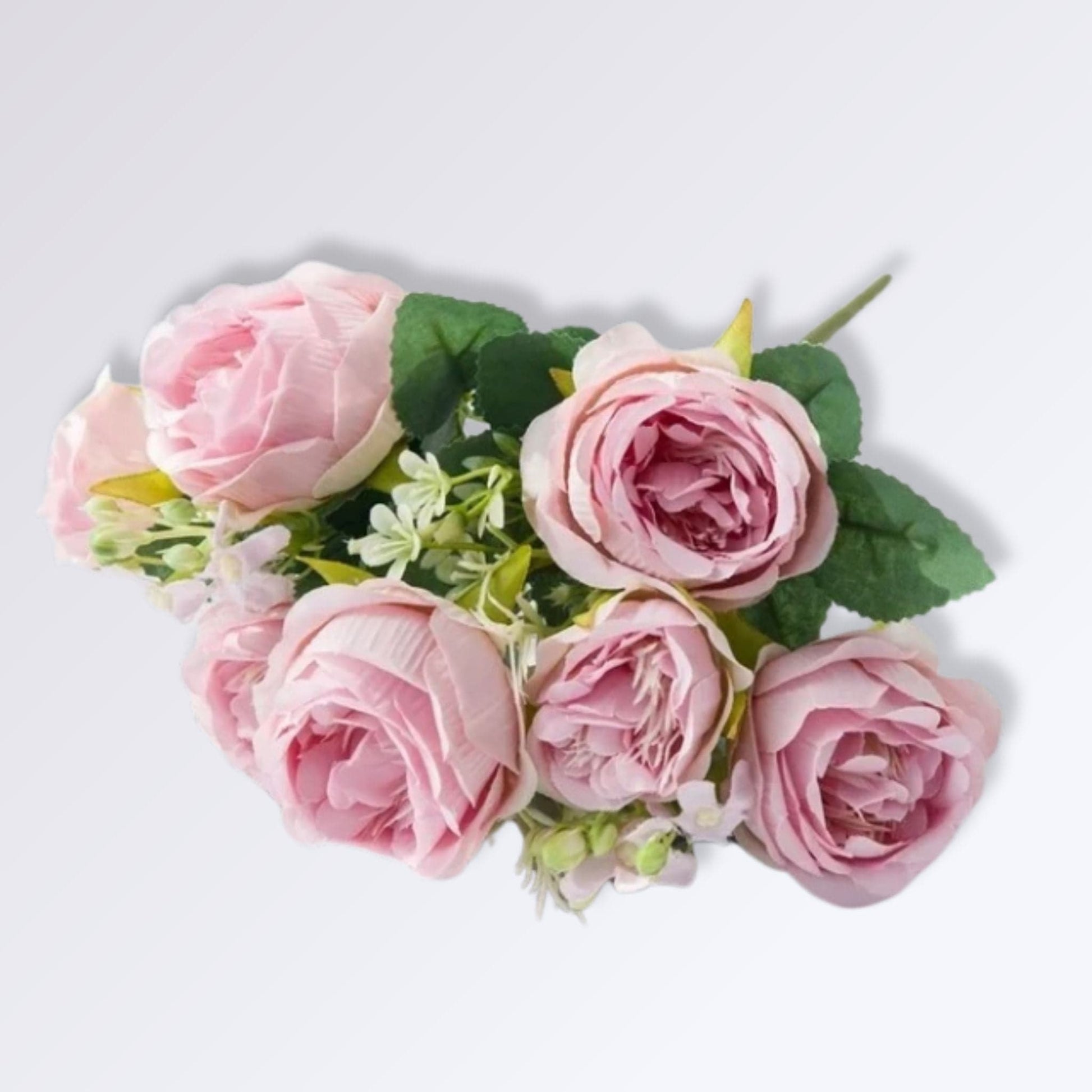 Bouquet de Fleurs Artificielles pour Mariage | Perles Vertes Rose