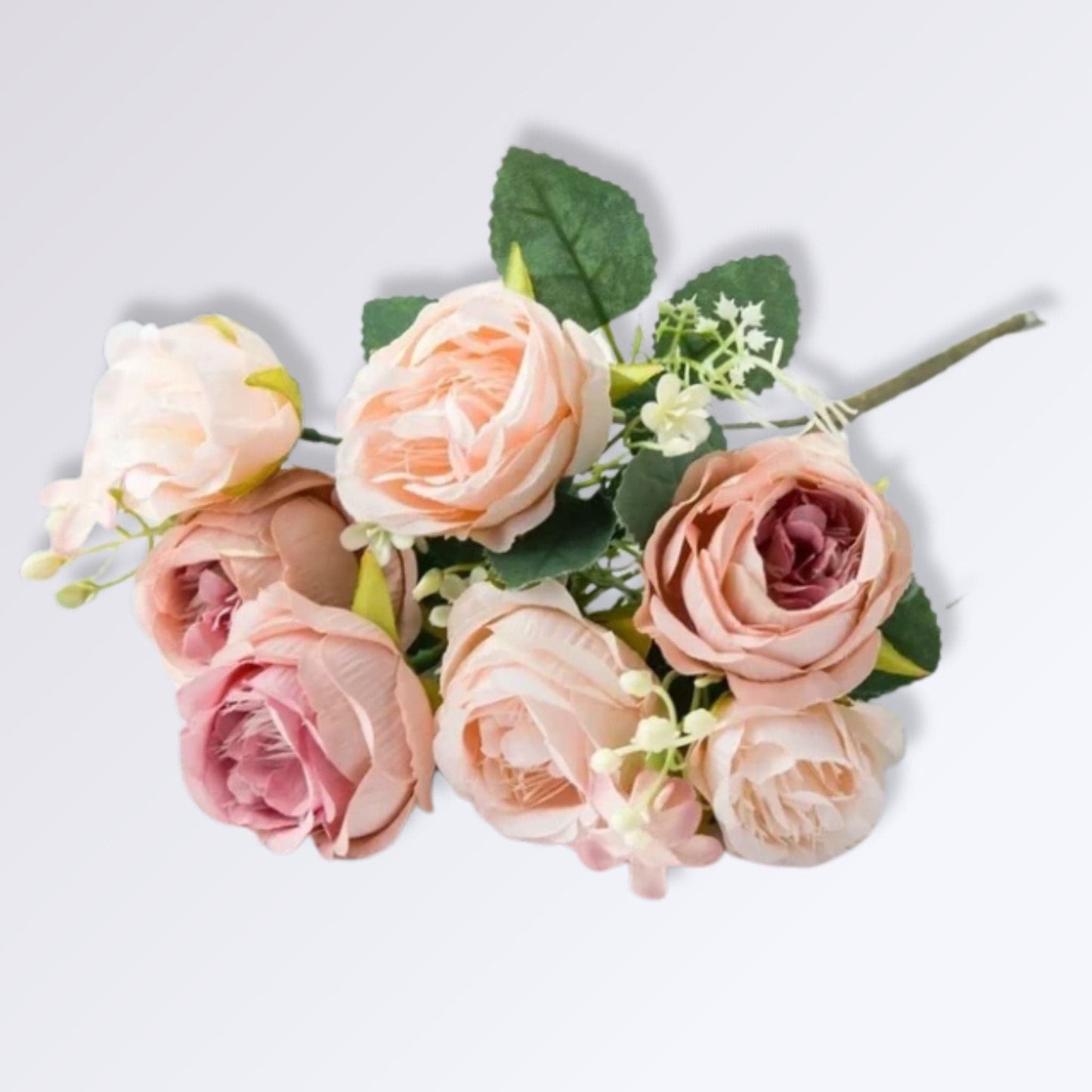 Bouquet de Fleurs Artificielles pour Mariage | Perles Vertes Rose clair