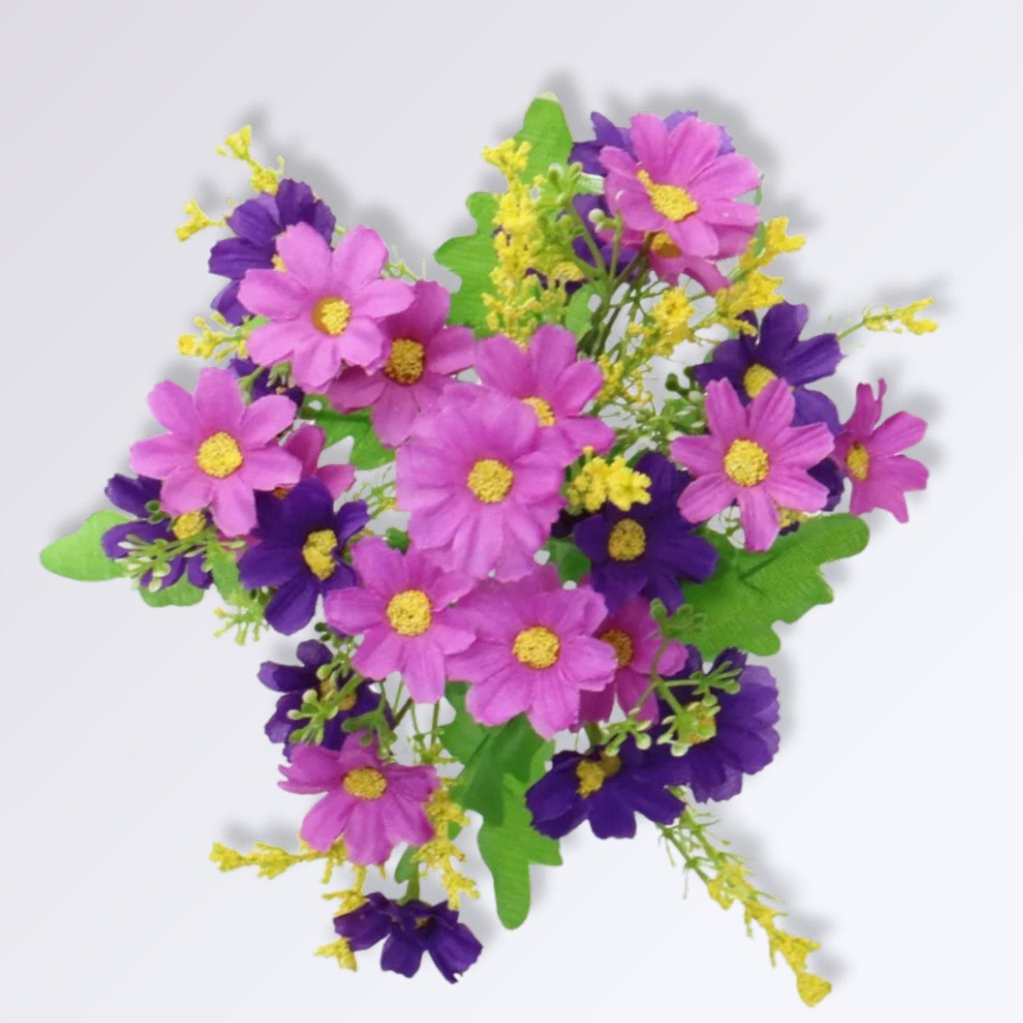 Bouquet de Marguerite Artificielle | Perles Vertes Mauve