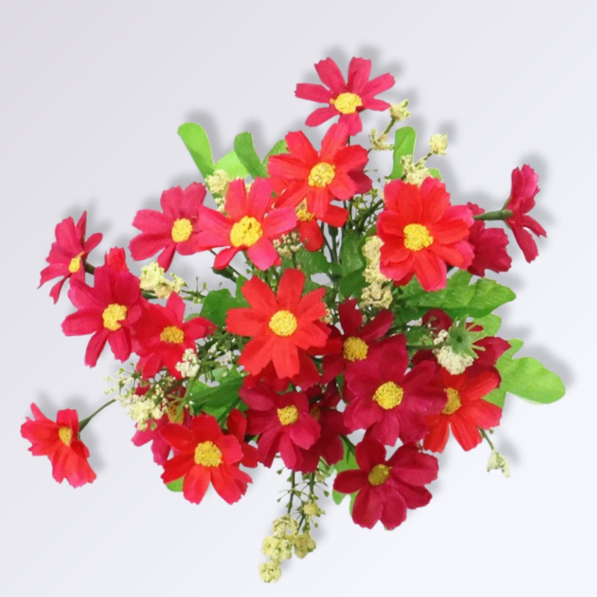 Bouquet de Marguerite Artificielle | Perles Vertes Rouge