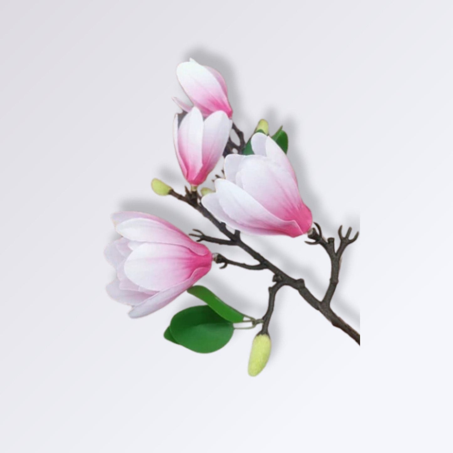 Branche de Magnolia Artificielle | Perles Vertes Rose