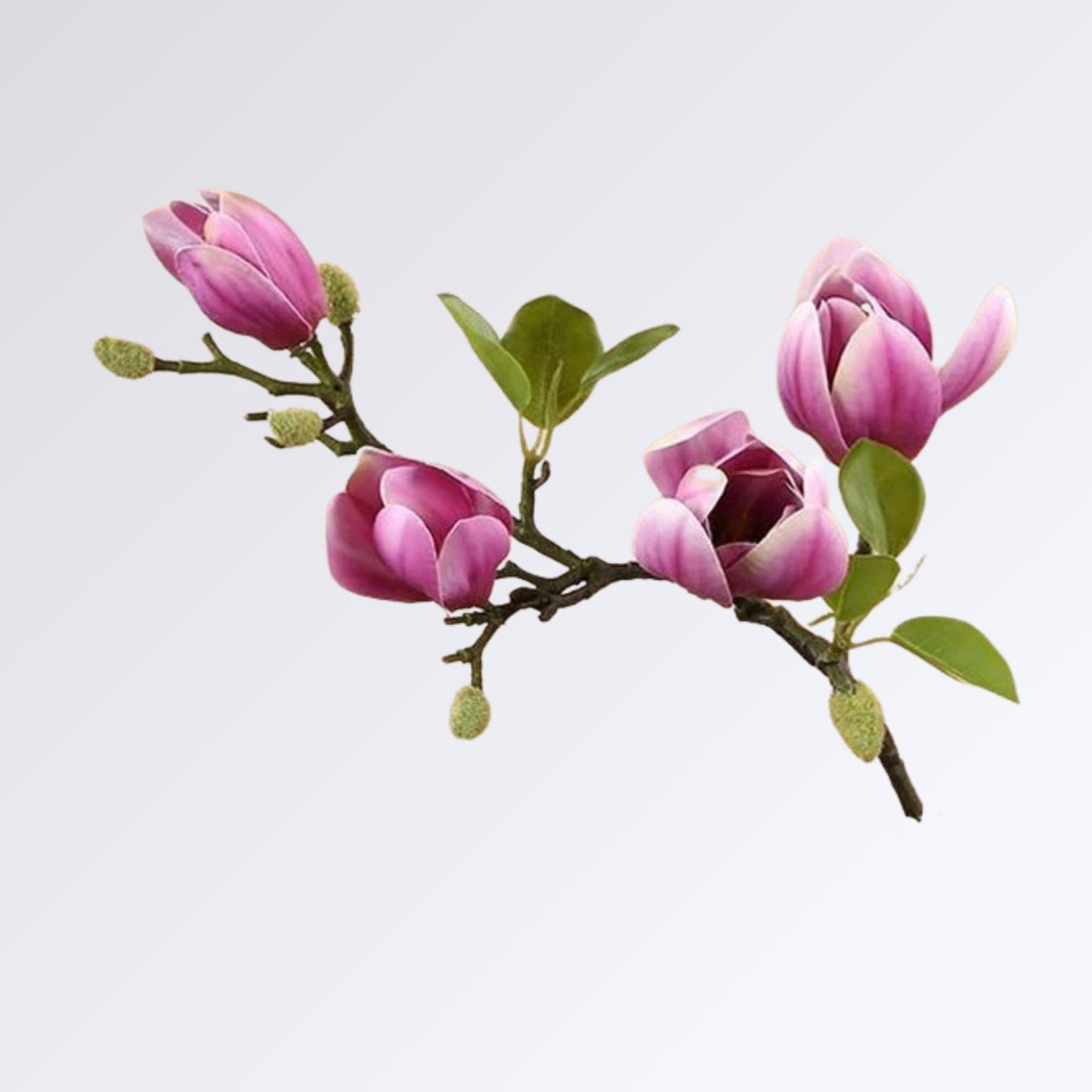 Branche de Magnolia Artificielle | Perles Vertes Violet