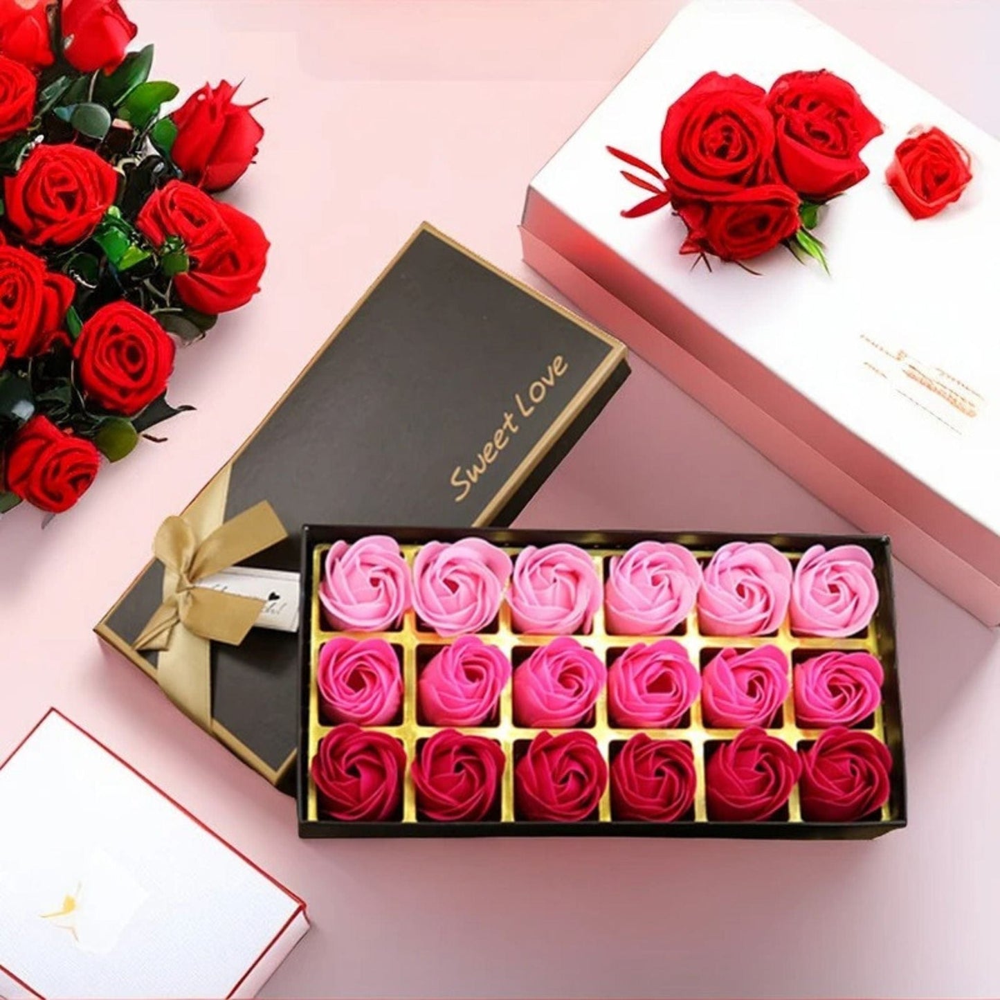 Coffret Rose Éternelle | Perles Vertes