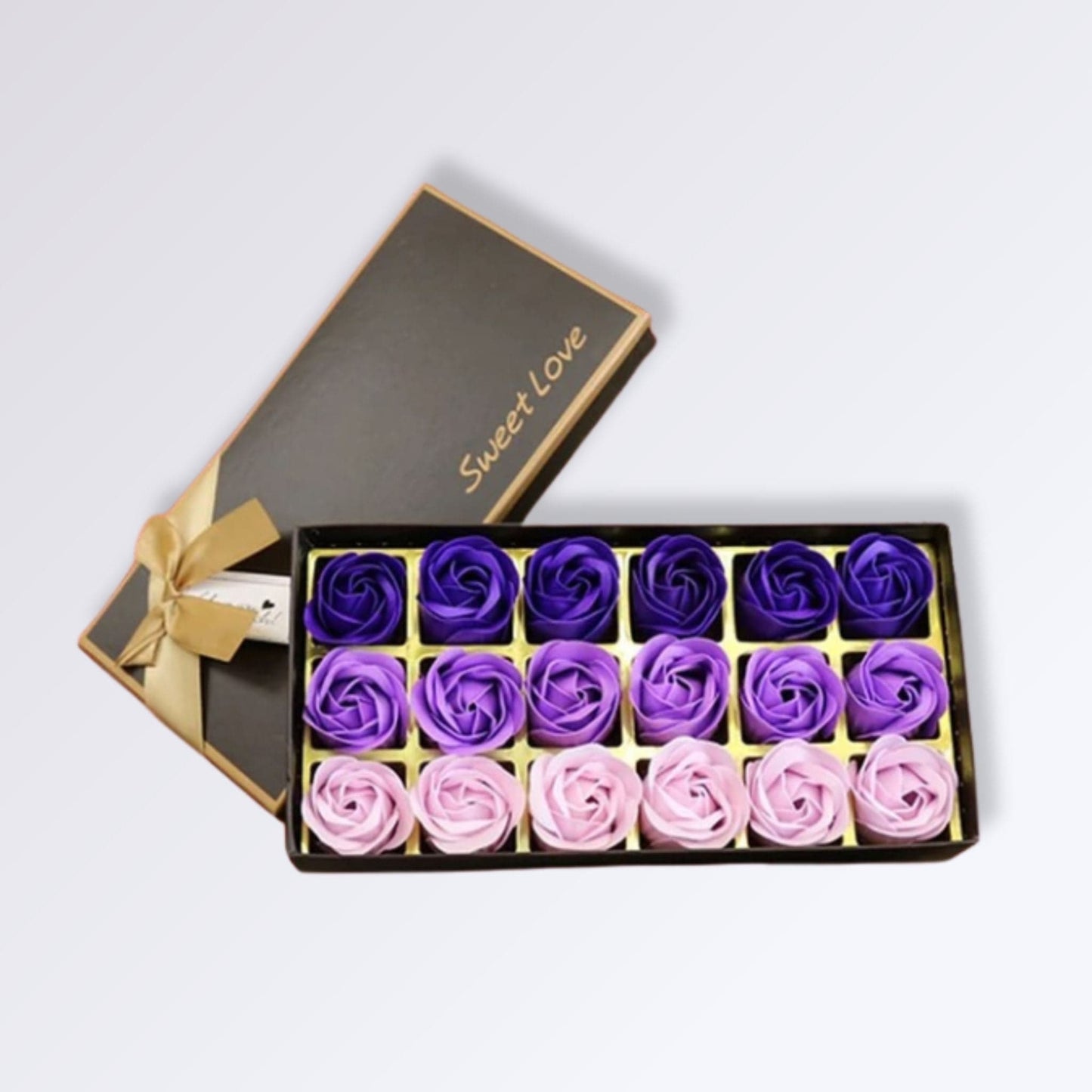 Coffret Rose Éternelle | Perles Vertes Violet