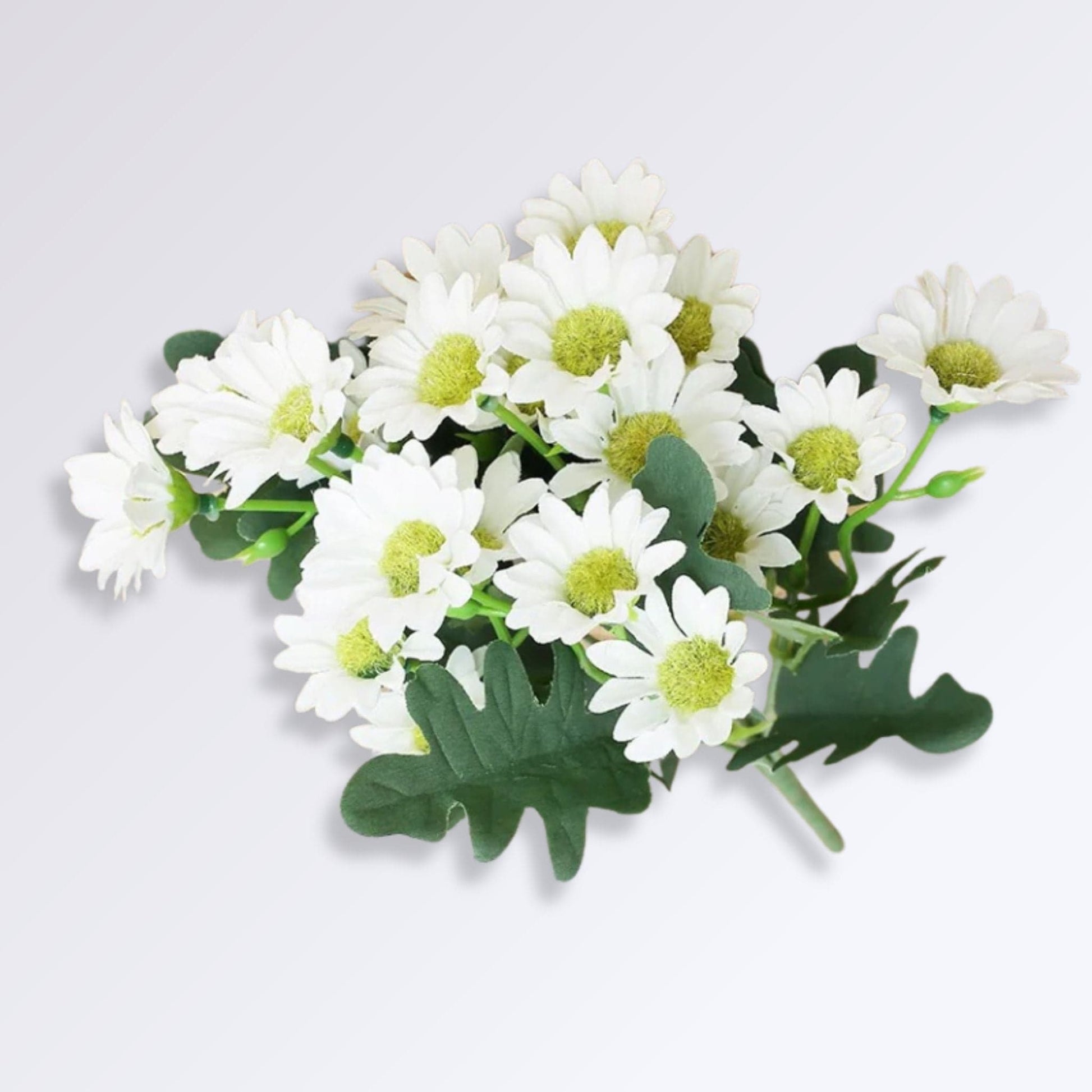 Fausse Marguerite | Perles Vertes Blanc