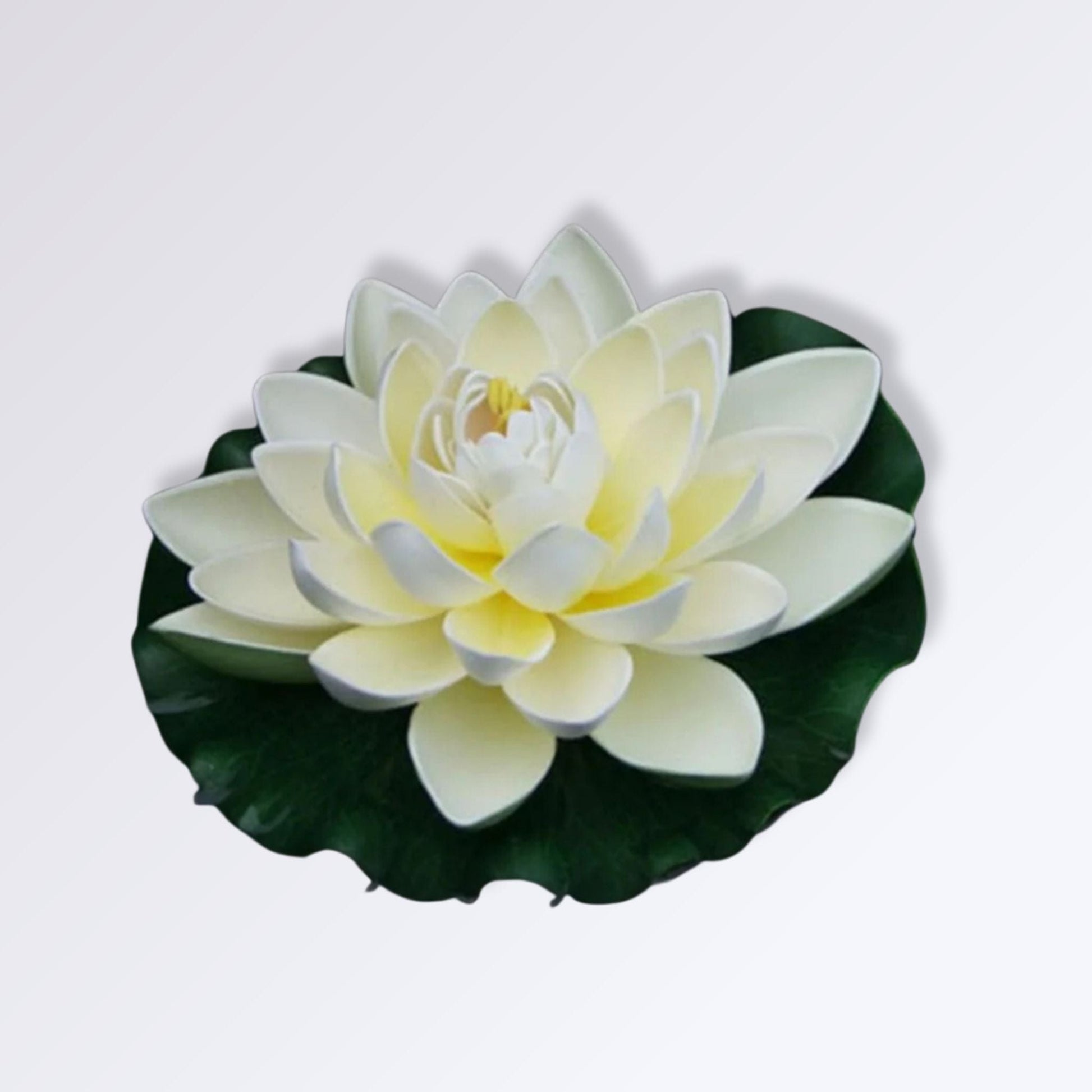 Fleur de Lotus Artificielle | Perles Vertes Blanc