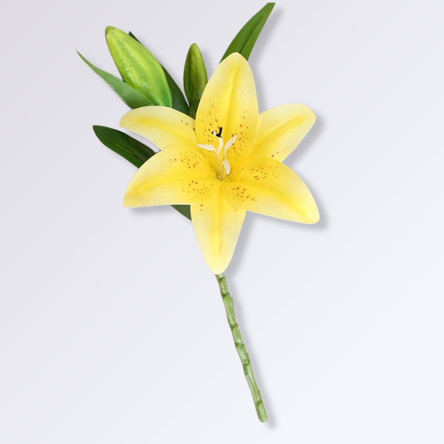 Fleur de Lys Artificielle | Perles Vertes Jaune