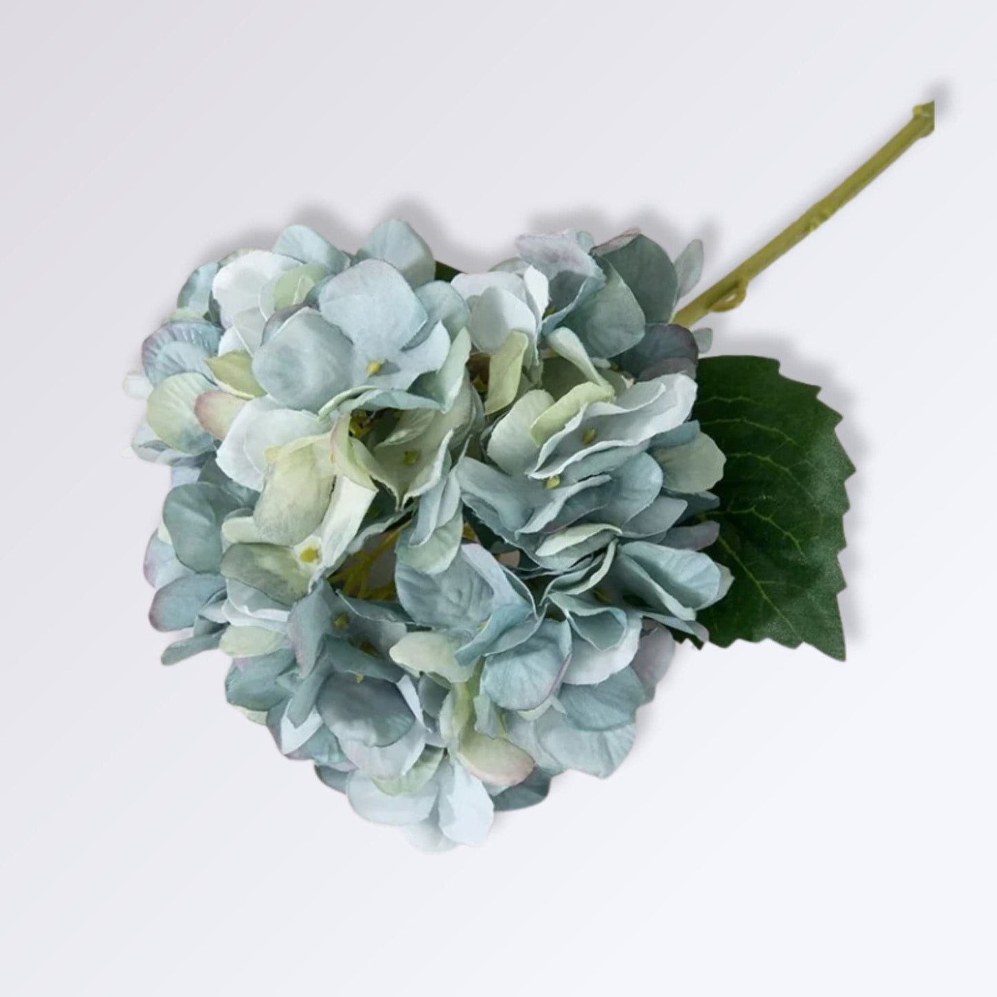 Fleur Hortensia Artificielle | Perles Vertes Bleu