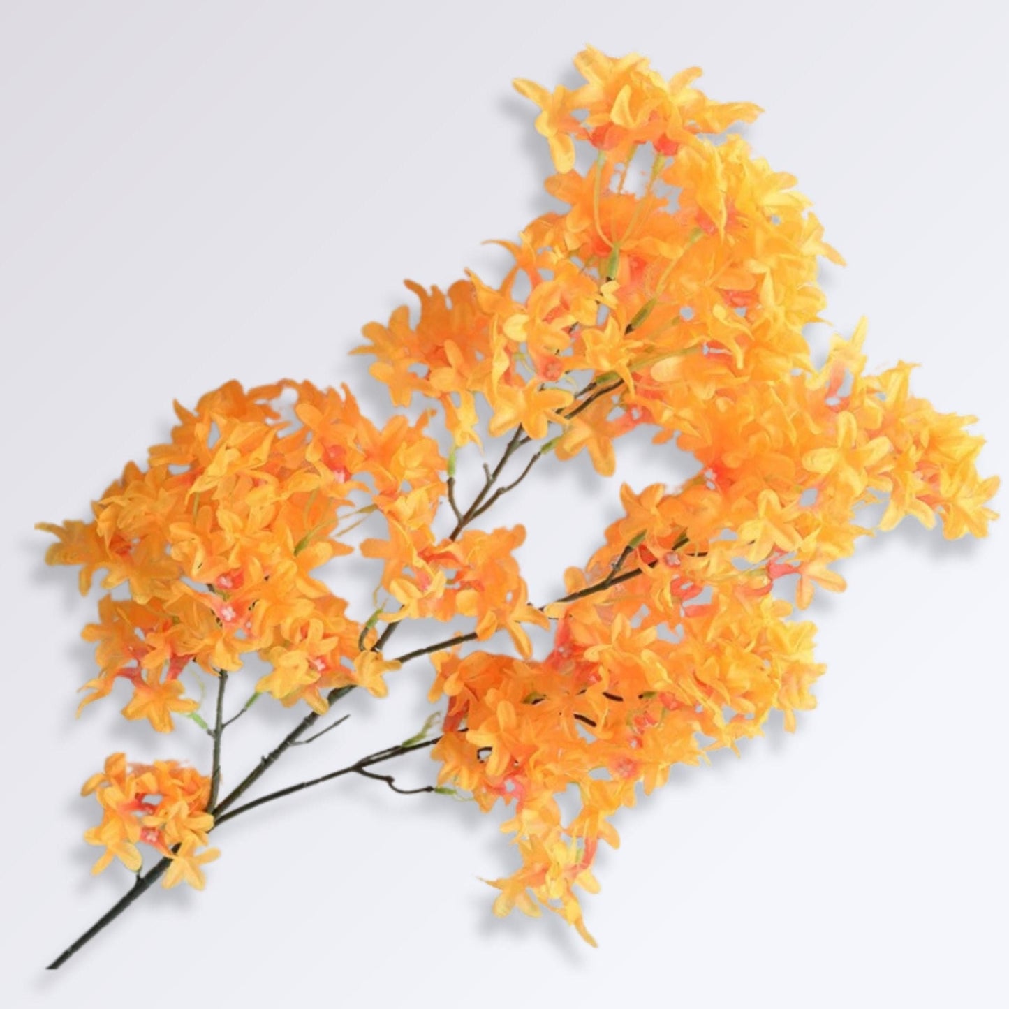 Fleur Lilas Artificielle | Perles Vertes Orange