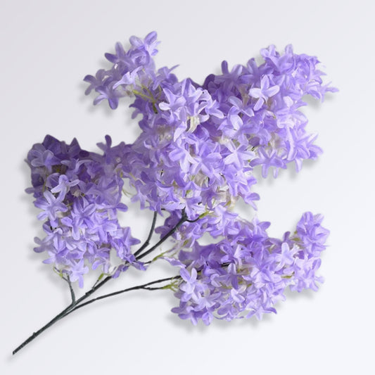 Fleur Lilas Artificielle | Perles Vertes Violet