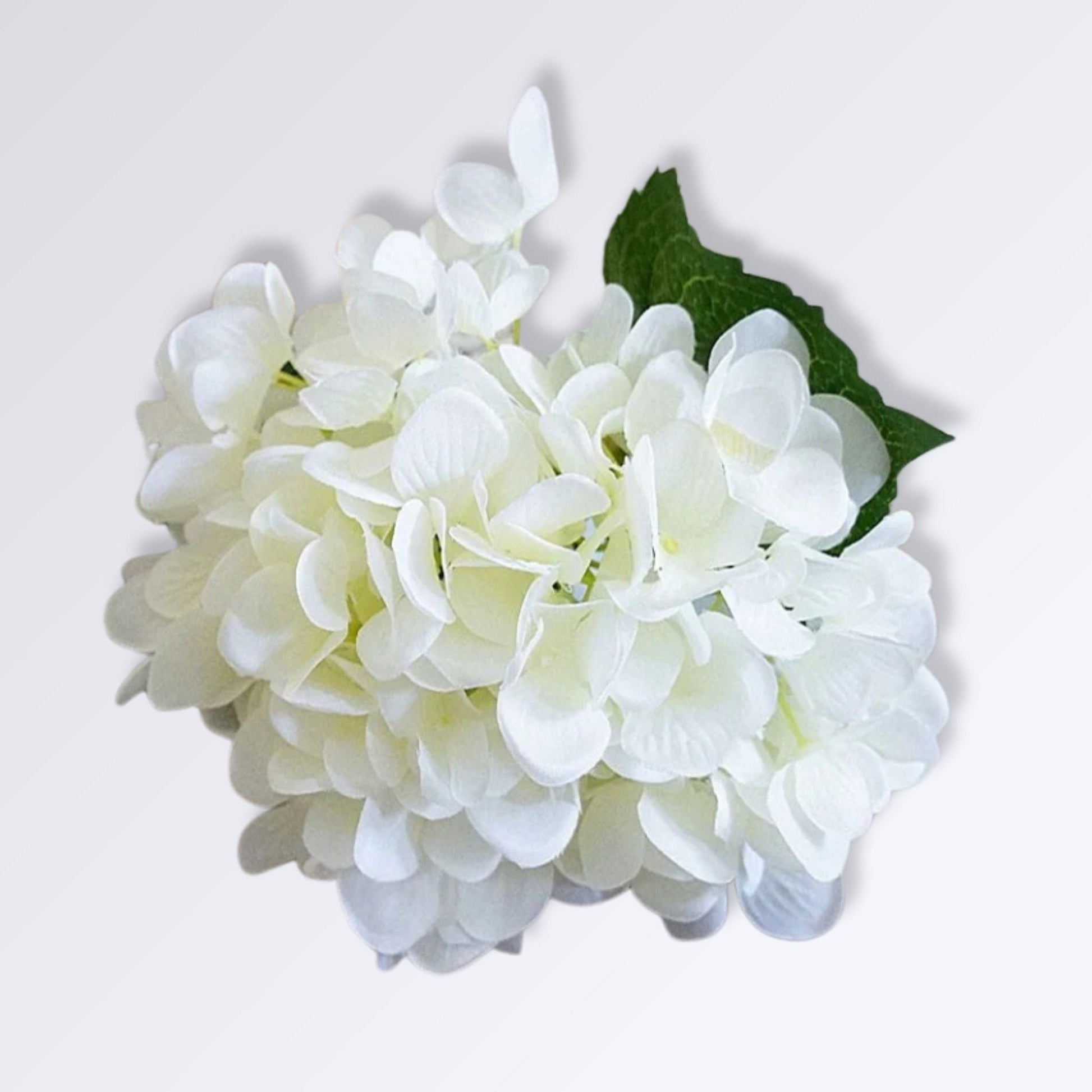 Hortensia Artificielle Haut de Gamme | Perles Vertes Blanc