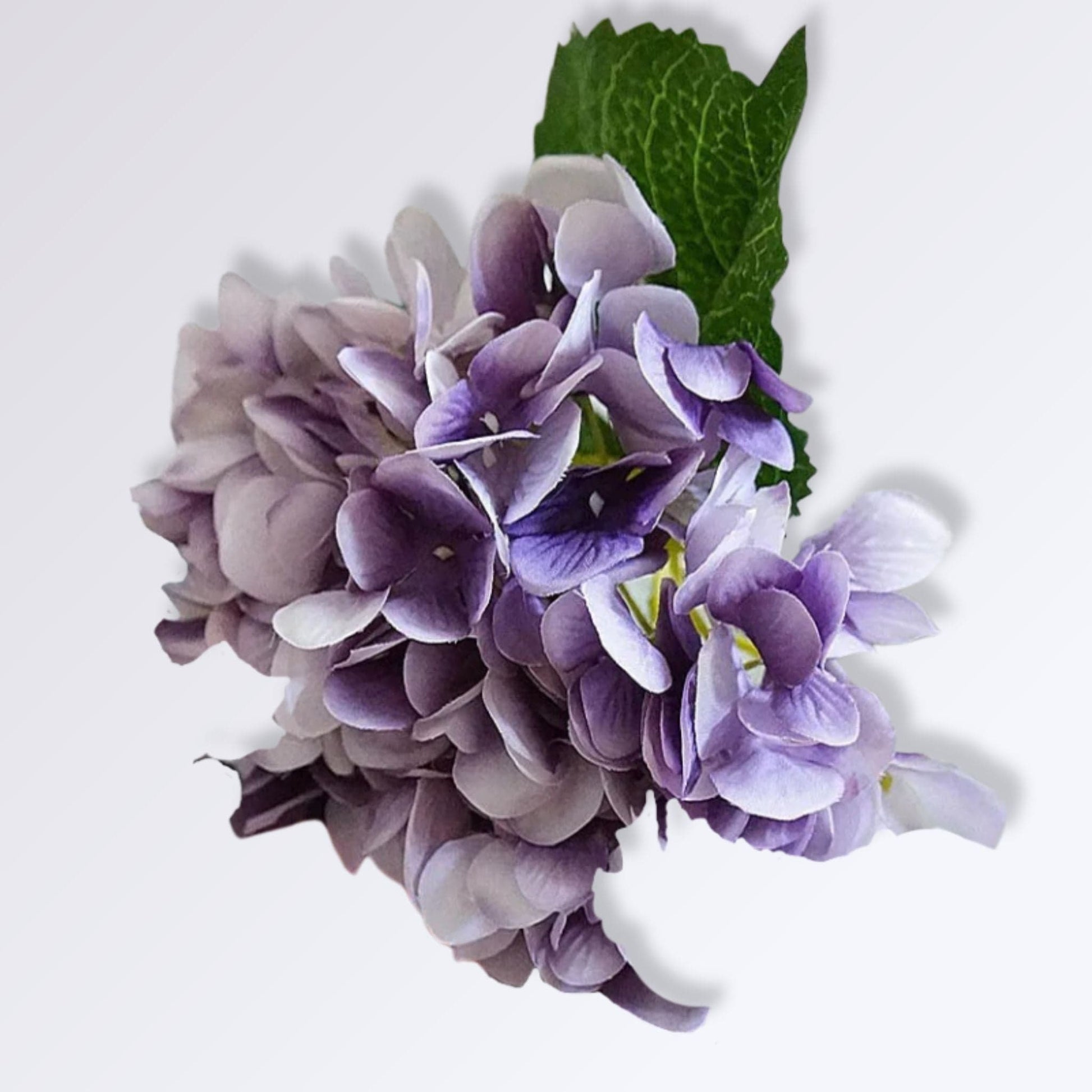 Hortensia Artificielle Haut de Gamme | Perles Vertes Violet