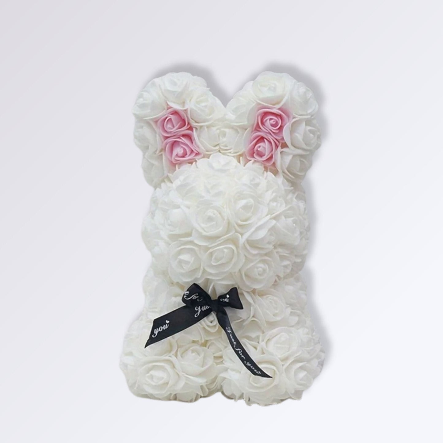 Lapin en Rose | Perles Vertes Blanc