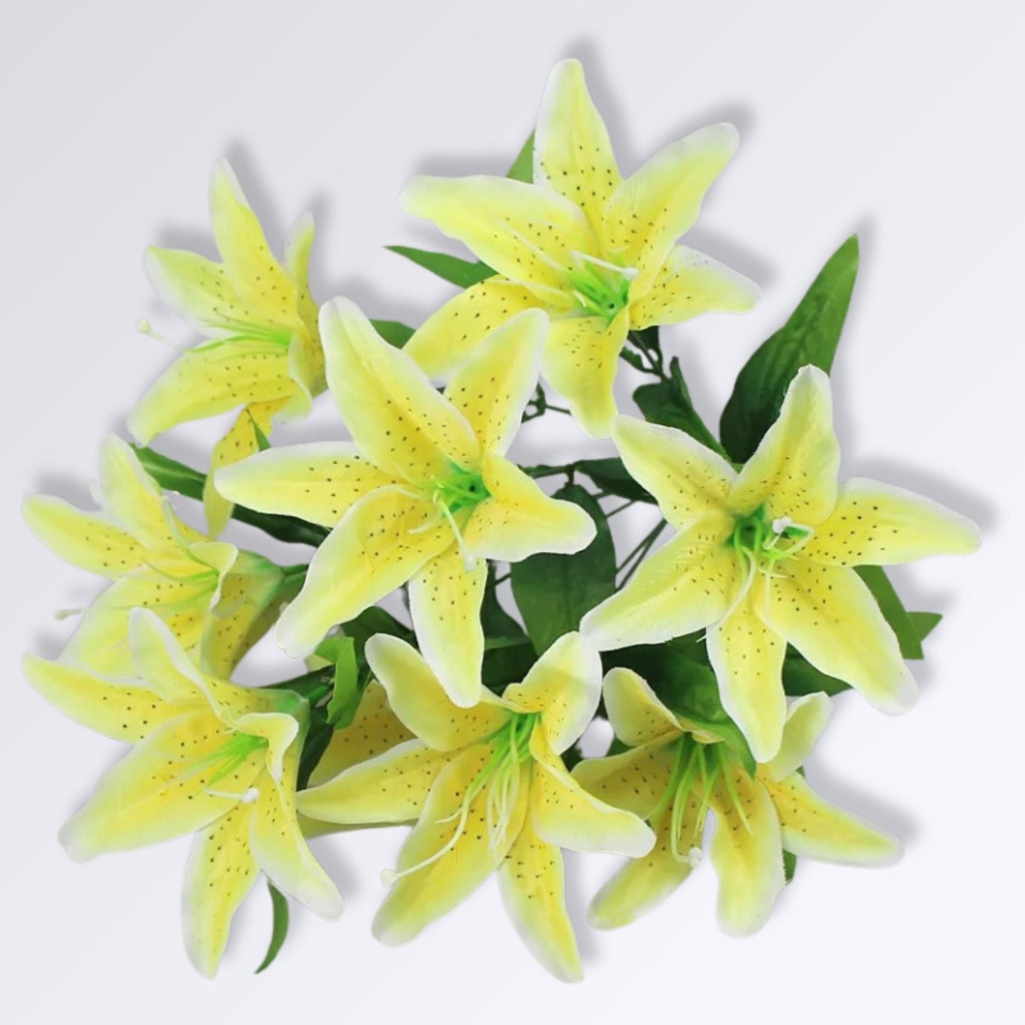 Lys Artificiel Haut de Gamme | Perles Vertes Jaune