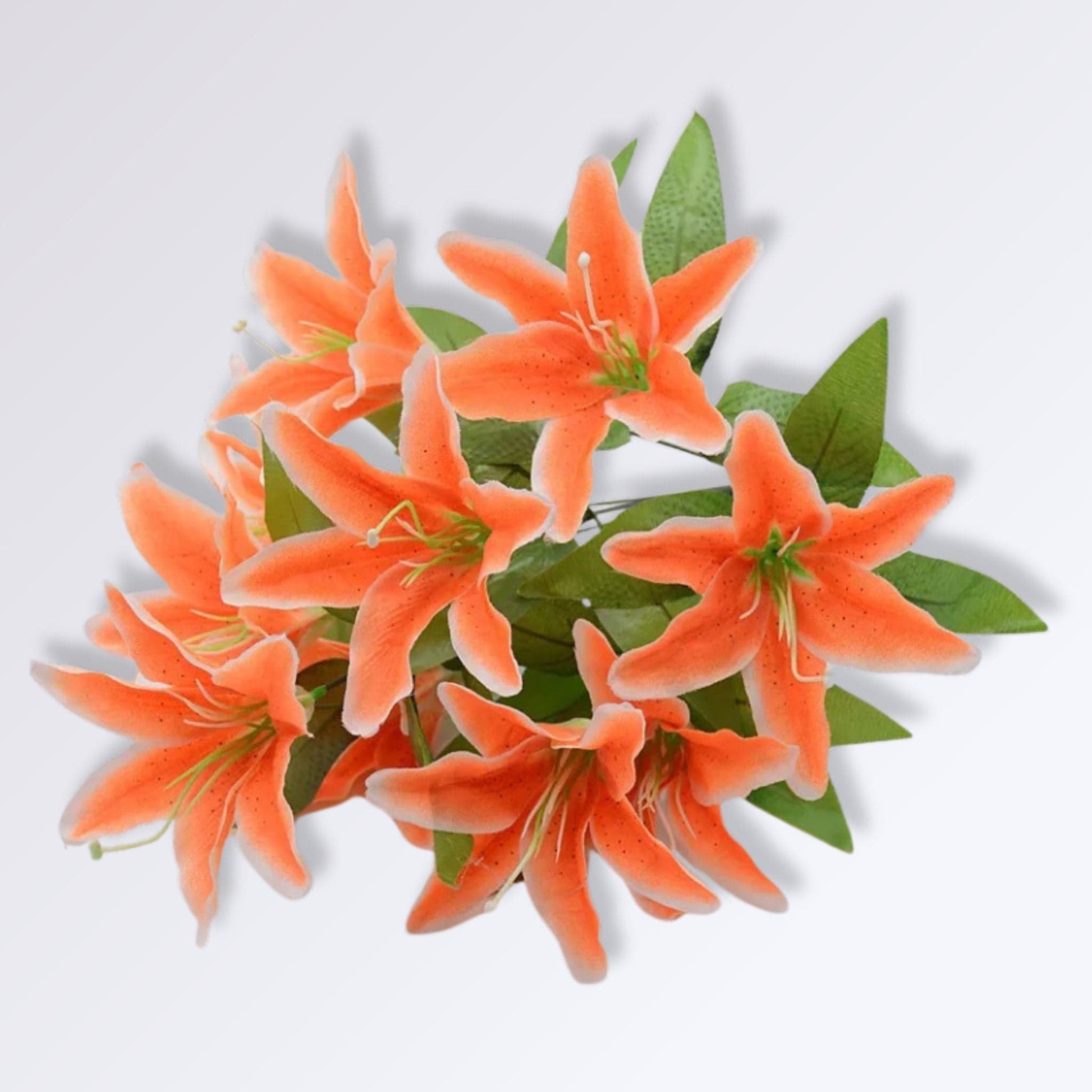 Lys Artificiel Haut de Gamme | Perles Vertes Orange