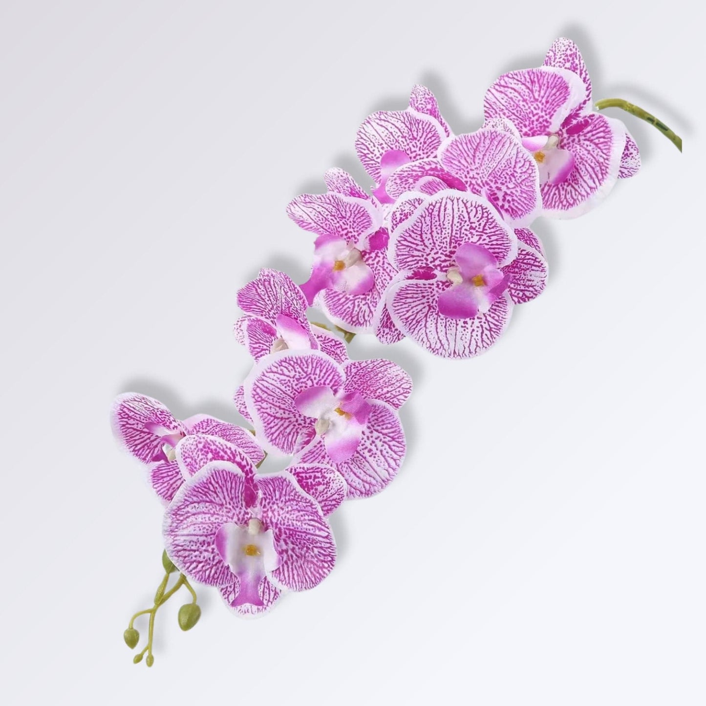 Orchidée Artificielle de Luxe | Perles Vertes Mauve