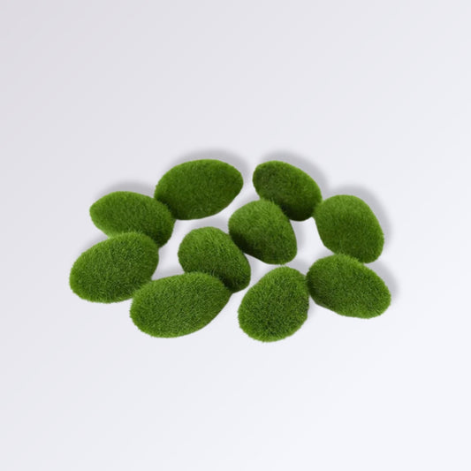 Pierre de Mousse Artificielle Verte​ | Perles Vertes Lot de 10 pierres