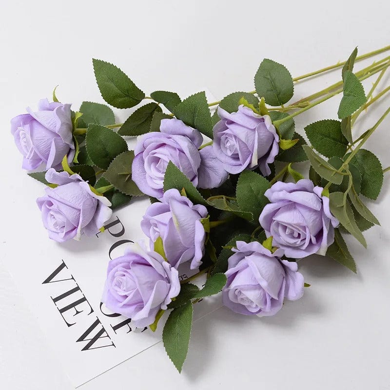 Roses Artificielles | 55cm Mauve / 3 roses