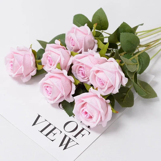 Roses Artificielles | 55cm Rose clair / 3 roses