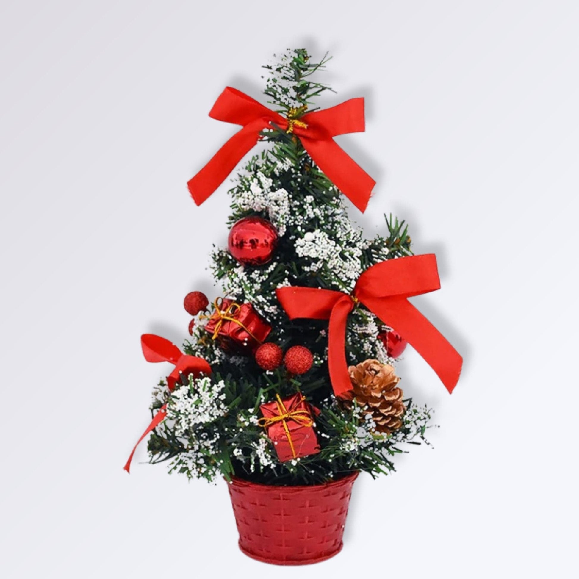 Sapin de Noël Décoré | Perles Vertes Rouge