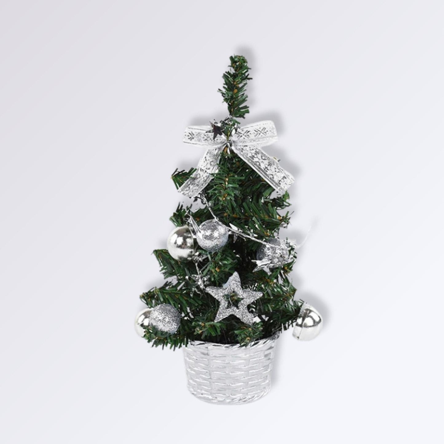 Sapin de Noël déjà Décoré | Perles Vertes Argent