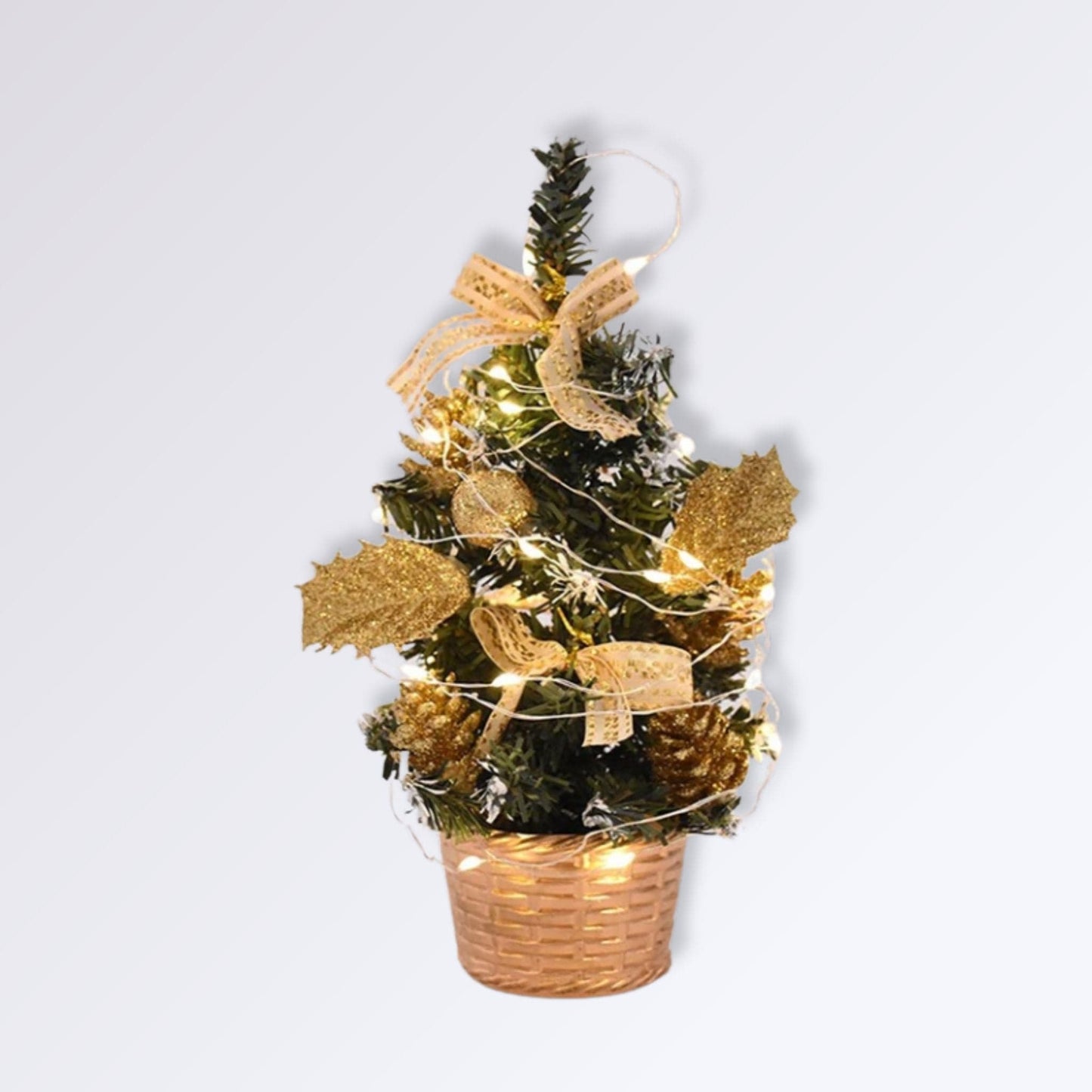 Sapin de Noël Réaliste et Lumineux | Perles Vertes Or