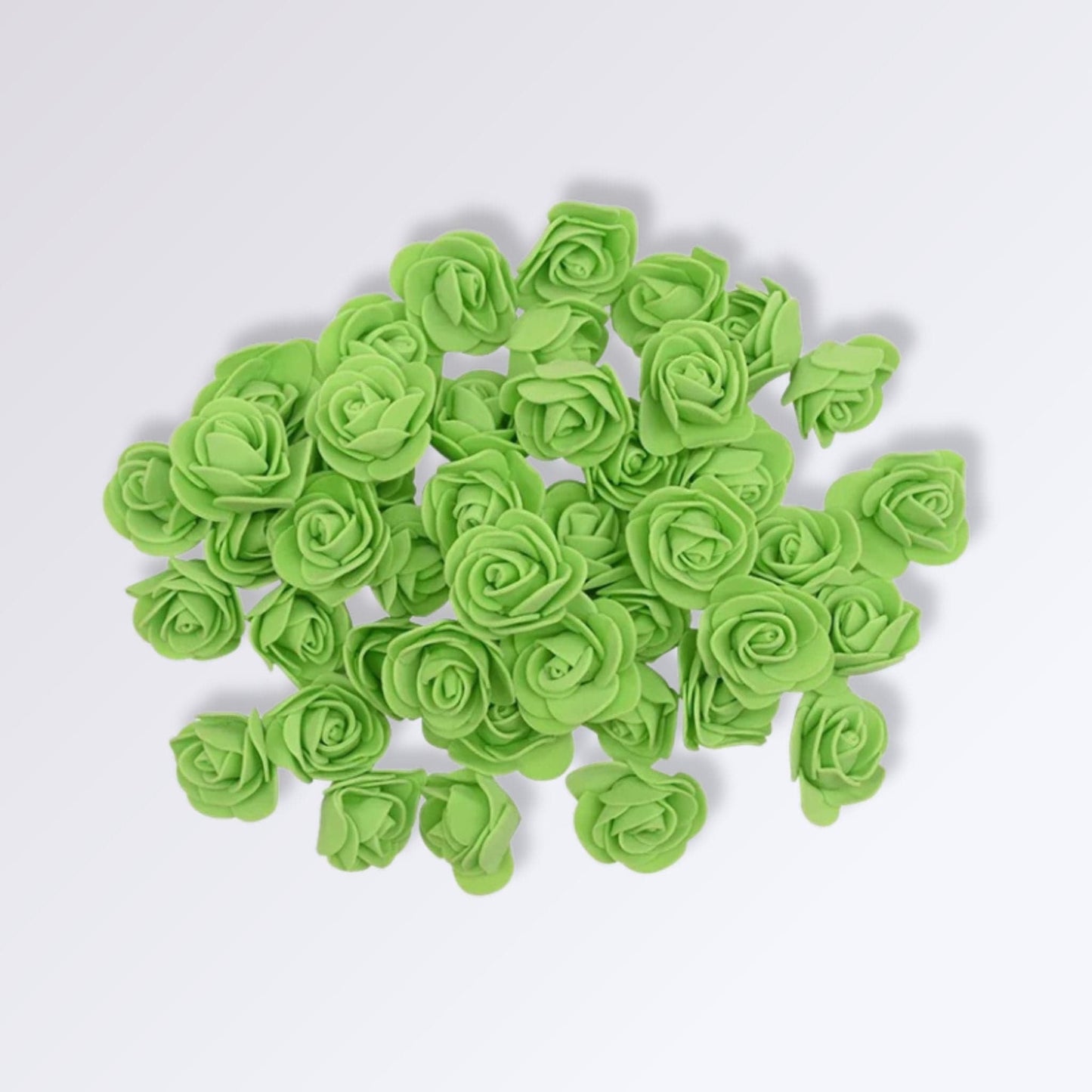 Têtes de Fleurs Artificielles - Roses | Perles Vertes Vert / 50 unités