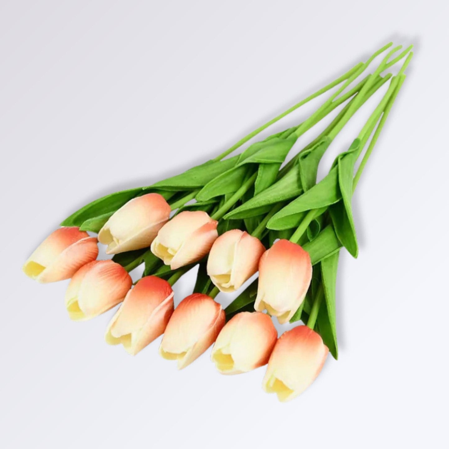 Tulipes Artificielles | Bouquet Rose Blanc