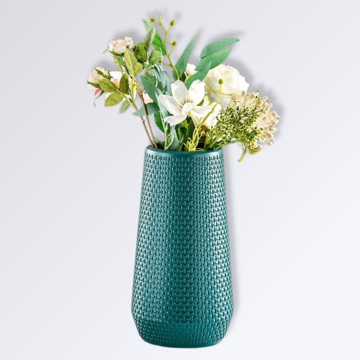 Vase nordique à fleurs | Perles Vertes Bleu