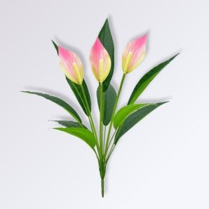 Anthurium Artificiel Rose-blanc