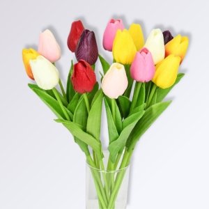 Composition de Tulipes à Fleurs Artificielles | Bouquets Colorés Composition 1