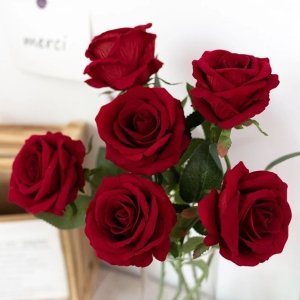 Rose Rouge Artificielle | 50cm
