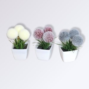 Mini Plantes Artificielles en Pot | Lot de 3 perles