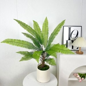 Quelle plante pour salle de bain ? Le guide complet pour choisir la plante idéale Plante Fougère de Boston Artificielle