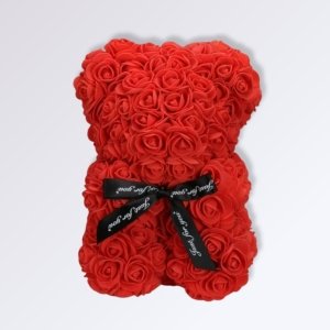 Ourson en Rose | Perles Vertes Rouge