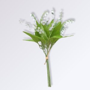 Bouquet de Muguet Sauvage Artificiel 6 brins