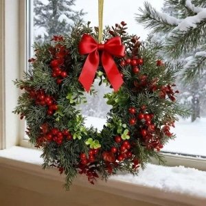Couronne de Noël à Suspendre au Plafond
