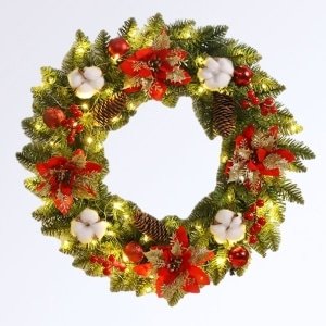 Couronne de Noël Lumineuse pour Extérieur