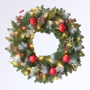 Couronne de Noël Lumineuse à Piles